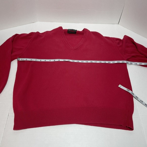 Vintage Lord Jeff V Neck Sweater, Red, XL, USA, 19th Hole Collection - Picture 6 of 8